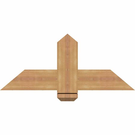 Ekena Millwork Eugene Smooth Timber Gable Bracket, Western Red Cedar, 36"W x 15"H x 3 1/2"D x 5 1/2"F, 10/12 Pitch GBW036X15X0406EUG00SWR